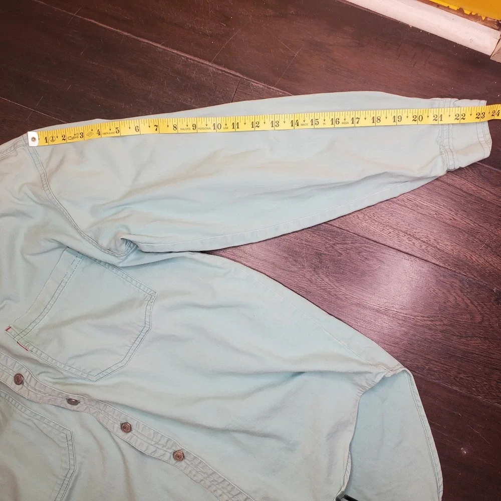Vintage Levis Modern Authentix Button Down Long Sleeve Shirt Sea Foam Green